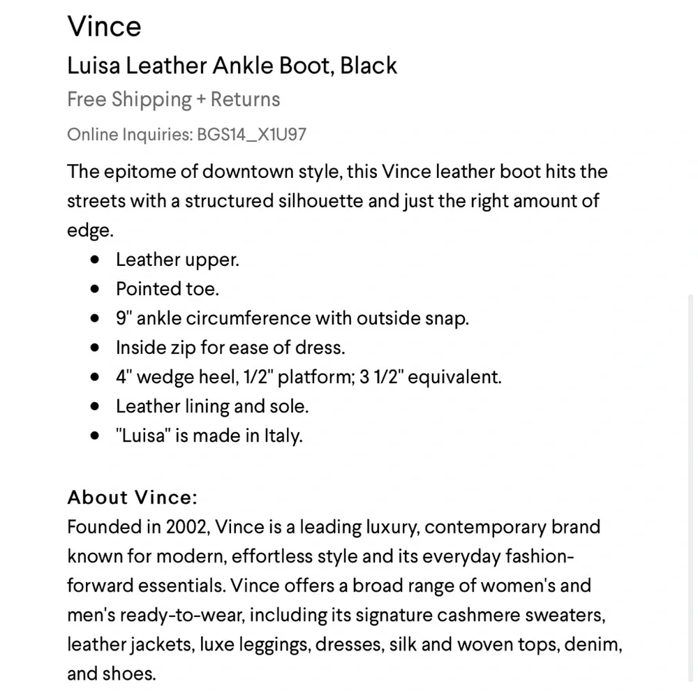 Vince Luisa Bootie - Picture 3 of 3